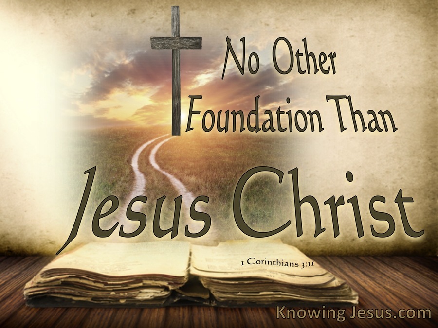 1 Corinthians 3:11 No Other Foundation Than Jesus Christ (green)